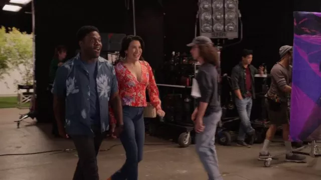 Theory Heron Shirt worn by Aniq (Sam Richardson) as seen in The Afterparty (S02E10)
