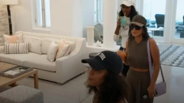 Prada PR 23YSF 2AU05Q Tortoise Plastic Square Sunglasses Violet Mirror Lens worn by Jessel Taank as seen in The Real Housewives of New York City (S14E08)