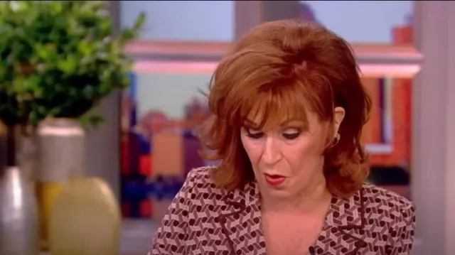 Diane von Furstenberg Dion Knit Jacquard Jacket worn by Joy Behar as seen in The View ;on  September 7, 2023