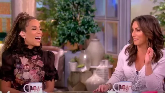 Zimmermann Luminosity Liftoff Flower Midi Dress worn by Sunny Hostin as seen in The View on September 7, 2023