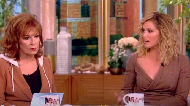 A.L.C. Skyla Blazer Wrap Top worn by Sara Haines as seen in The View on September 8, 2023