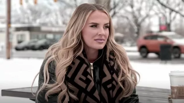 Fendi Scarf Mul­ti­col­or Wool and Vis­cose Scarf worn by Whitney Rose as seen in The Real Housewives of Salt Lake City (S04E01)