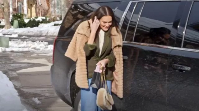 Bb Dakota Mccoy Quilted Faux Fur Jacket In Camel worn by Meredith Marks as seen in The Real Housewives of Salt Lake City (S04E01)