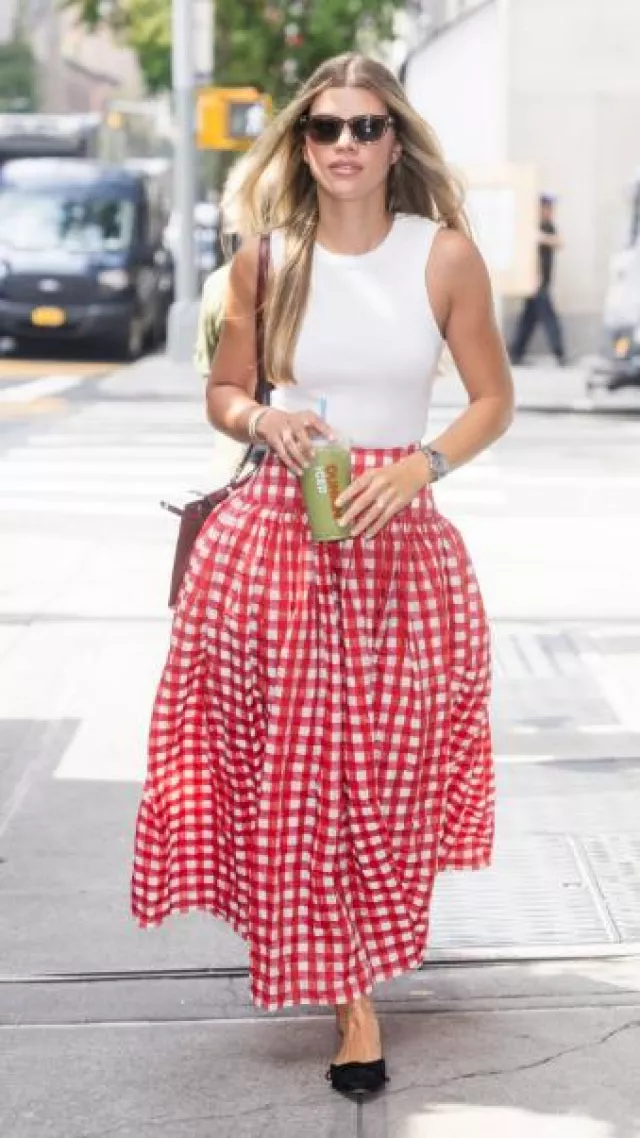 Manolo Blahnik Ballerimu Flat Mules worn by Sofia Richie in New York City on September 8, 2023