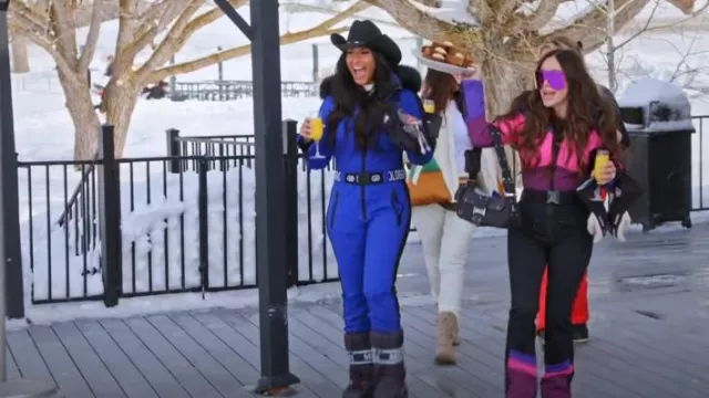 Goldbergh Parry Ski Suit Real Fox Fur usado por Mónica Garcia como se ve en The Real Housewives of Salt Lake City (S04E01)