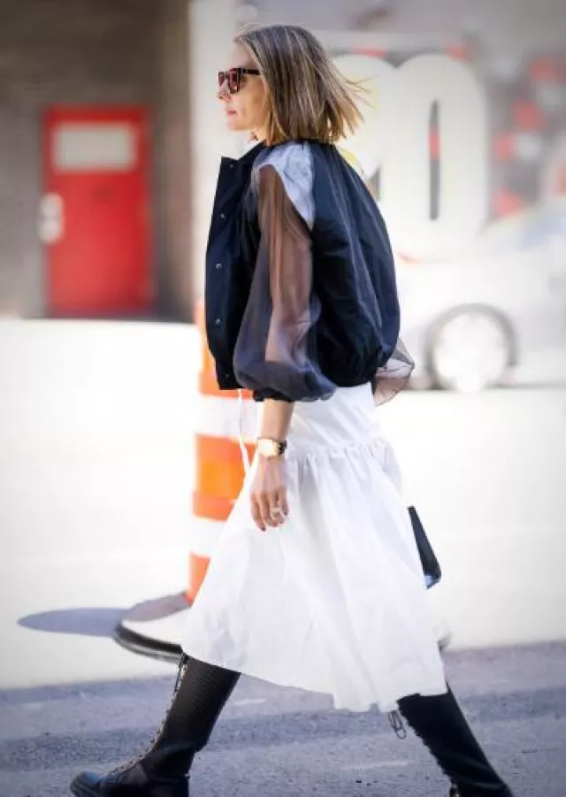 Cara Mila Opala Skirt worn by Olivia Palermo in New York Post on July 27, 2023