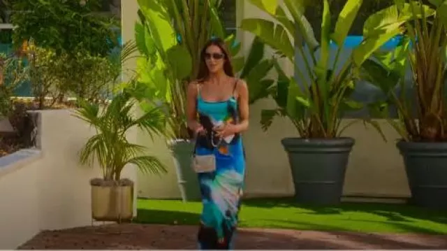 White Fox Crave You Maxi Dress Ice Aura worn by Polly Brindle as seen in Selling The OC (S02E03)