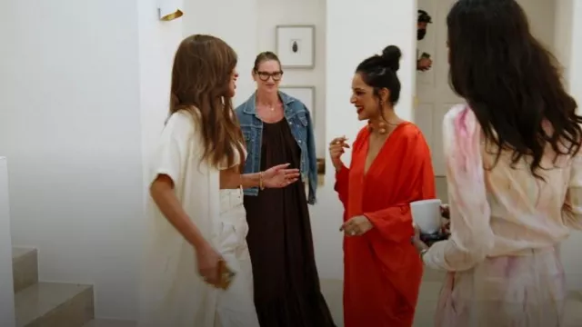 Kalita Ruched Hem Silk Maxi Black Dress worn by Jenna Lyons as seen in The Real Housewives of New York City (S14E09)