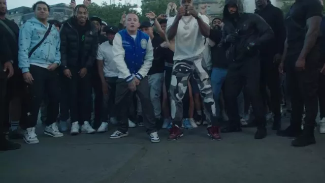 Off-White Blue & White Low '5.0' Sneakers worn by ArrDee in ONE DIRECTION by ARRDEE X @BugzyMalone (OFFICIAL VIDEO)