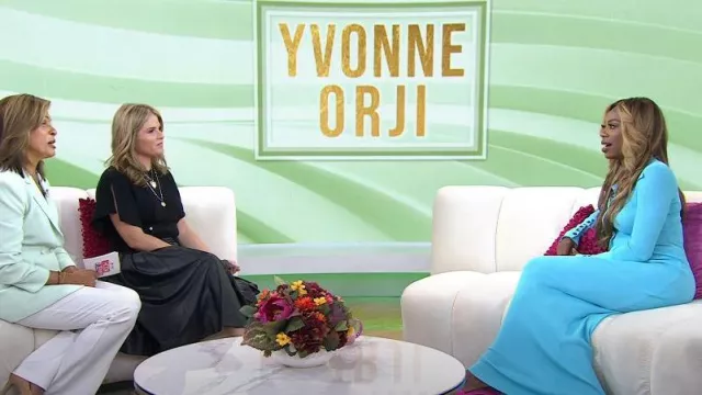 Fumi the Label Naomi Robe portée par Yvonne Orji vue dans Today with Hoda & Jenna on September 11, 2023