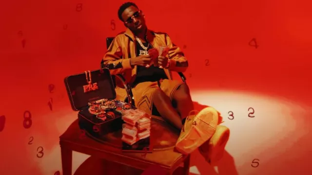 Nike Jordan 4 Premium Wheat worn by Young Dolph in Talking To My Scale (Official Video)