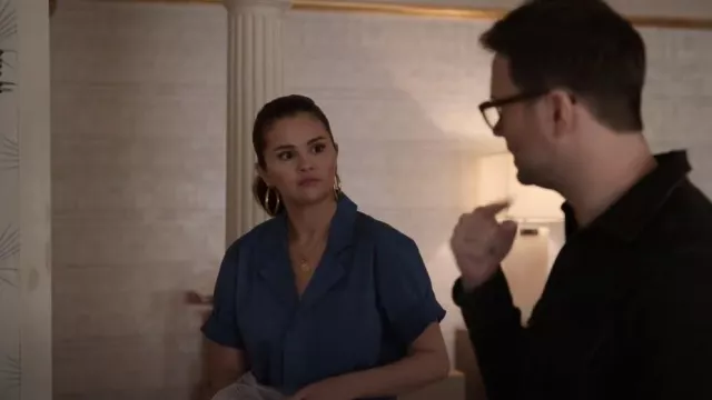 Jennifer Fisher 2" Samira Hoop Earrings worn by Mabel Mora (Selena Gomez) as seen in Only Murders in the Building (S03E07)