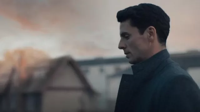 John Pearse Long Gray Wool Coat worn by Matthew Clairmont (Matthew Goode) as seen in A Discovery of Witches (S01E01)