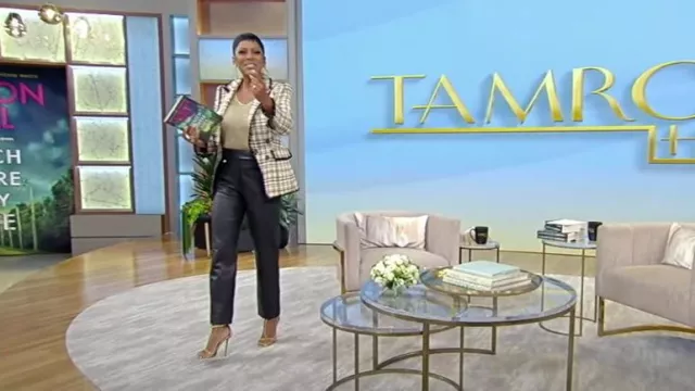 Veronica Beard Renzo Leather Ankle Pants worn by Tamron Hall as seen in Tamron Hall on  September 12, 2023