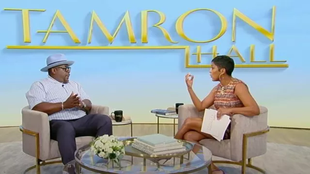 Dior Oblique Polo Shirt worn by Cedric the Entertainer as seen in Tamron Hall Show on September 13, 2023