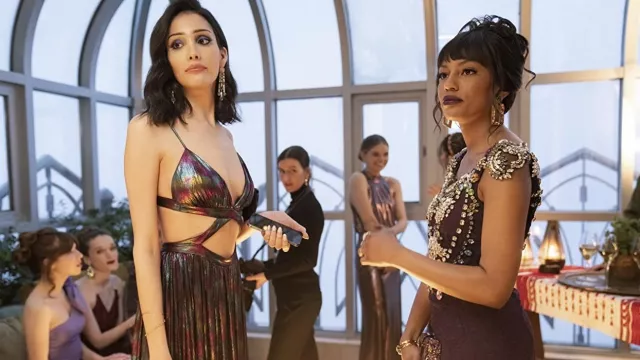 Retrofête dress worn by Luna La (Zión Moreno) as seen in Gossip Girl TV show wardrobe (Season 2)