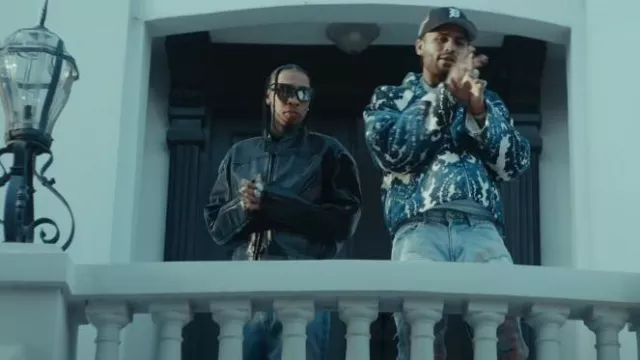 Givenchy Black Mirrored Giv Cut Sunglasses worn by Tyga in HUSTLERS by Dave East ft. Tyga