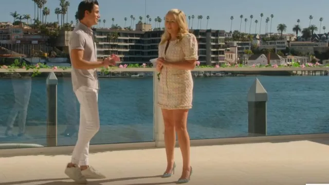 LoveShackFancy Hermosa Tweed Mini Dress worn by Kat as seen in Selling The OC (S02E02)