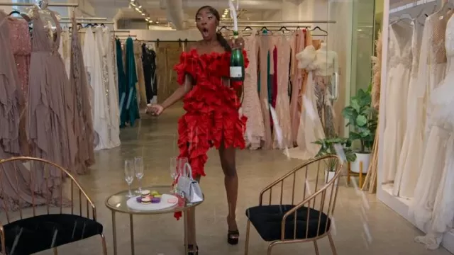 Aknvas Olive Mini Dress worn by Chelsea Lazkani as seen in Selling The OC (S02E02)