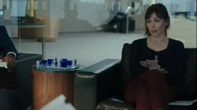 Ba&sh Puff Sweater worn by Wendy Rhoades (Maggie Siff) as seen in Billions (S07E06)