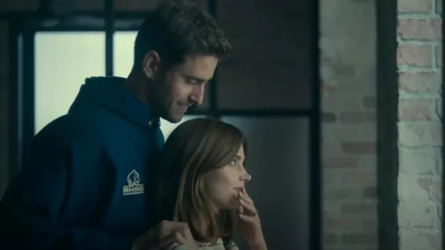 Rhino Adult Barcelona Hoodie in Royal Blue worn by Will Taylor (Oliver Jackson-Cohen) as seen in Wilderness (S01E01)