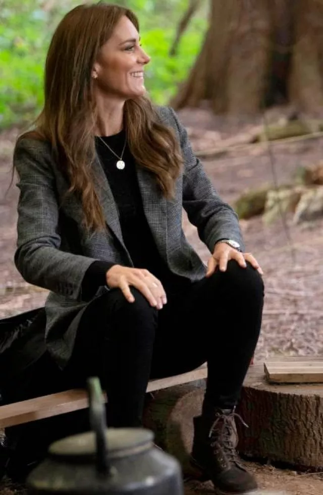 See by Chloe Mozart Boots worn by Kate Middleton in Madley Primary School’s Forest School Post on September 14, 2023