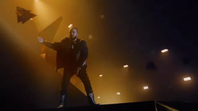 Rick Owens Black Fur Cargo Pocket Knee High Cargobasket Sneakers worn by Sean Combs in Another One of Me [Official Music Video] by Diddy ft. The Weeknd, 21 Savage, French Montana