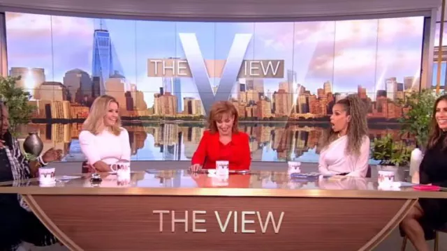 Cinq a Sept Khloe Crepe 3/4-Sleeve Blazer worn by Joy Behar as seen in The View on September 15, 2023