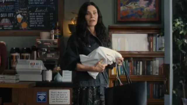 Ba&sh Jacky Jack­et worn by Patricia 'Pat' Phelps (Courteney Cox) as seen in Shining Vale (S01E02)