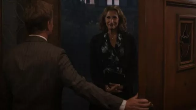 Zimmermann Whitewave Ruffle Wrap Dress worn by Kathryn (Alysia Reiner) as seen in Shining Vale (S01E07)