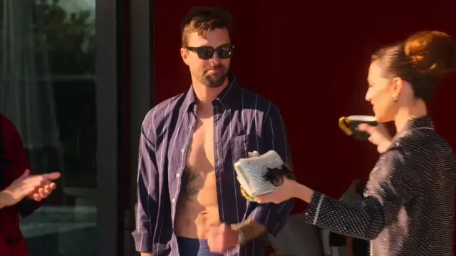 D’Margeaux Geometric Sparkle Evening Bag worn by Polly Brindle as seen in Selling The OC (S02E08)