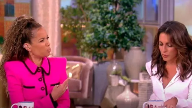 Sergio Hudson Fitted Frame Wool Jacket worn by Sunny Hostin as seen in The View on September 18, 2023