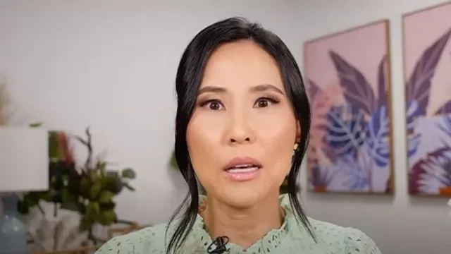 J. Crew Smocked Puff-Sleeve Top in eyelet Frosty Green worn by Vicky Nguyen as seen in Today on September 18, 2023