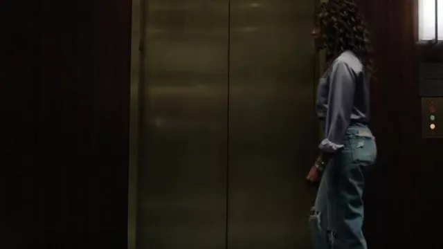 Moussy Vintage Odessa Wide Straight Jeans worn by Christina Hunter (Nicole Beharie) as seen in The Morning Show (S03E03)