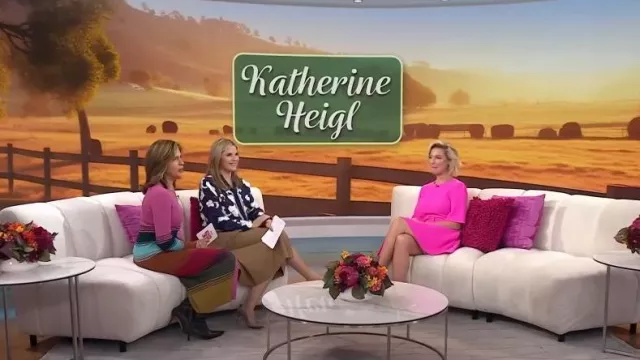 Pearl by Lela Rose Stretch Cotton Button Front Skirt worn by Jenna Bush Hager as seen in Today with Hoda & Jenna on September 21, 2023