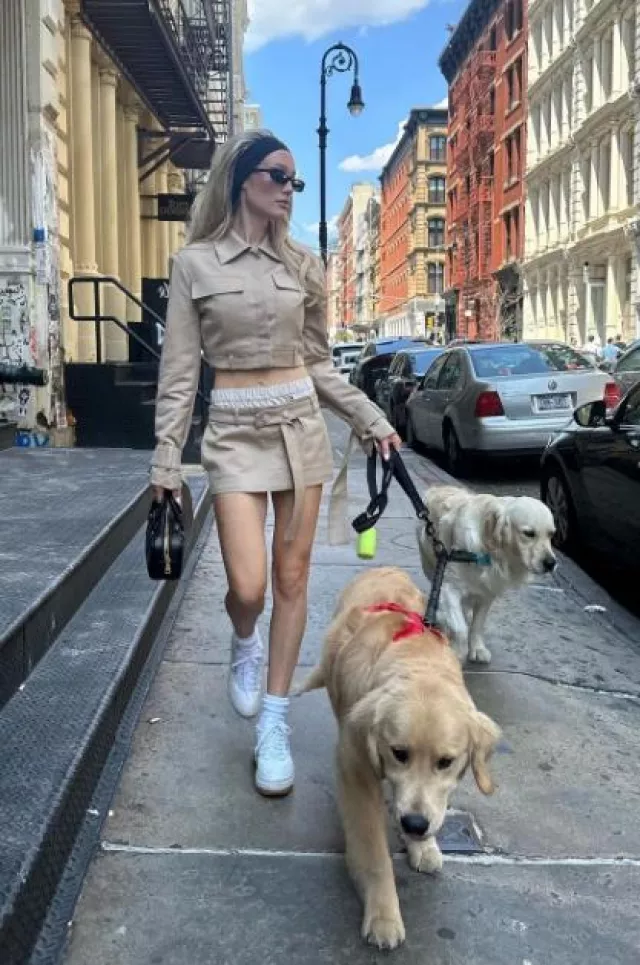 Miu Miu Arcadie Leather Bag worn by  Meredith Duxbury on her Instagram Post on July 24, 2023