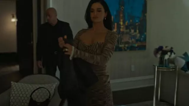 Simkhai Vesna Pleated Space Dye Twisted Top worn by Aaliyah (Stephanie Buddenbrock) as seen in Special Ops: Lioness (S01E07)