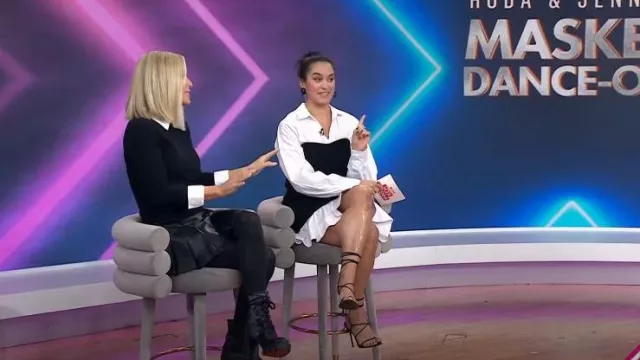 Alice + Olivia Pura Vegan Leather Pleated Skort worn by Jenny McCarthy as seen in Today with Hoda & Jenna on  September 26, 2023
