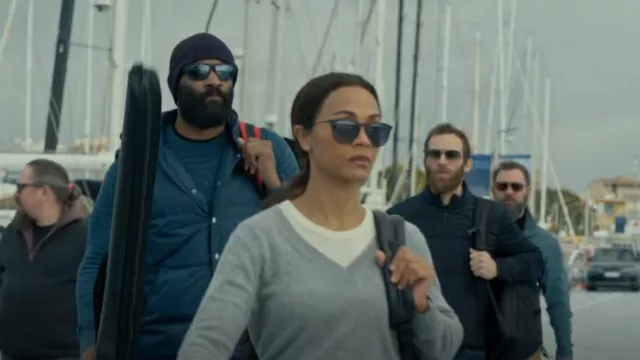 Ray Ban Eri­ka Sun­glass­es worn by Joe (Zoe Saldana) as seen in Special Ops: Lioness (S01E08)
