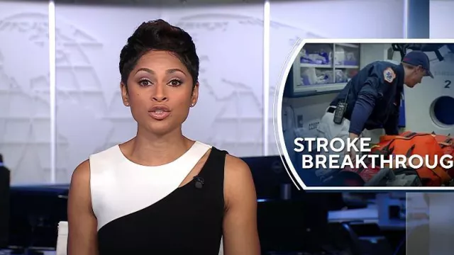 Judith & Charles Massena Dress worn by Jericka Duncan as seen in CBS Evening News  on September 25, 2023