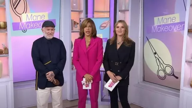 Veronica Beard Hutchinson Double Breasted Wool Blend Dickey Jacket worn by Jenna Bush Hager as seen in Today with Hoda & Jenna on September 28, 2023