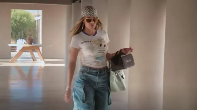 Christian Dior T-shirt Top worn by Khloé Kardashian as seen in The Kardashians (S04E01)