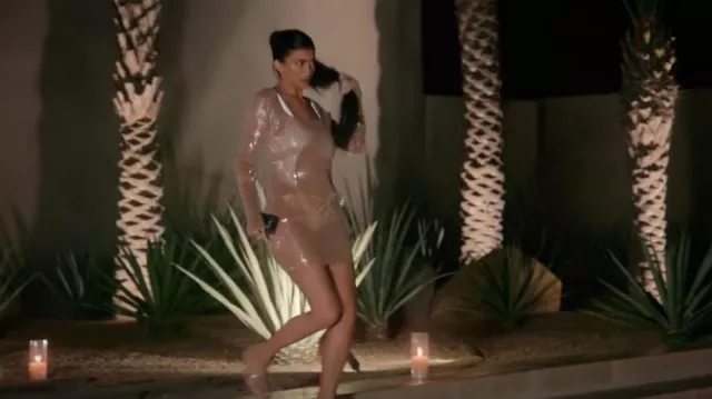 Skims Swim Cut Out Monoki­ni worn by Kylie Jenner  as seen in The Kardashians (S04E01)