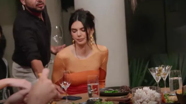 Robe imprimée Marni Circle portée par Kendall Jenner vue dans The Kardashians (S04E01)