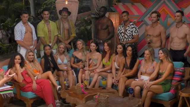 Shein One Shoulder One Piece Swimsuit worn by Greer Blitzer as seen in Bachelor in Paradise (S09E01)