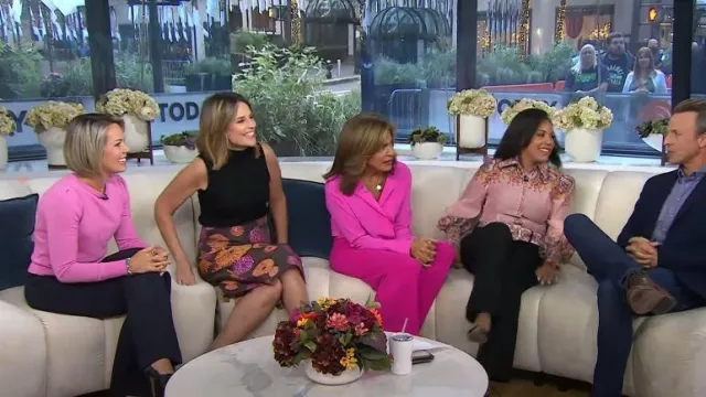 A.L.C. Kinsley Stretch Silk Blouse worn by Hoda Kotb as seen in Today ...