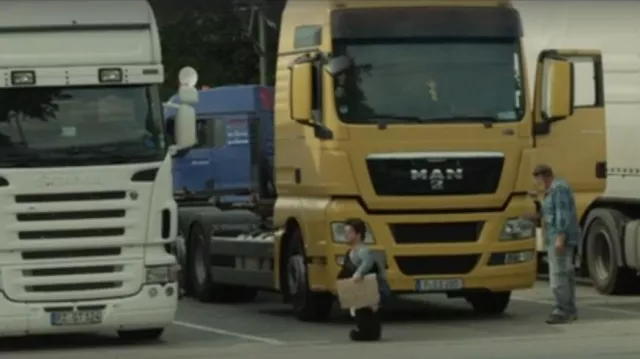 Parking lot that Petit (Jordan Prentice) is seen walking around in Hamburg as seen I Am Here movie