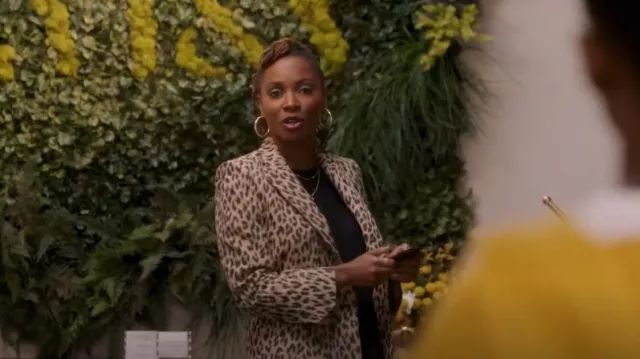 Zadig & Voltaire Leopard Blazer worn by Gabi Mosely (Shanola Hampton) as seen in Found (S01E01)