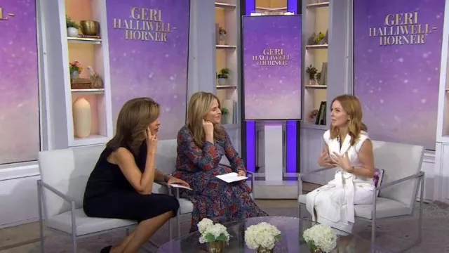 Aje Isabel Cotton Utility Midi-Dress usado por Geri Halliwell como se ve en Today with Hoda & Jenna el 5 de octubre de 2023