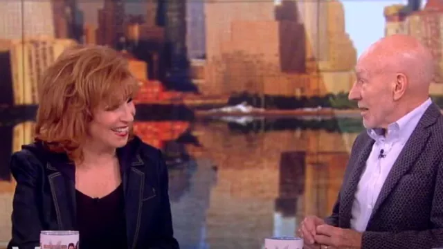 Cinq a Sept Khloe Hooded Denim Blazer worn by Joy Behar as seen in The View on October 3, 2023